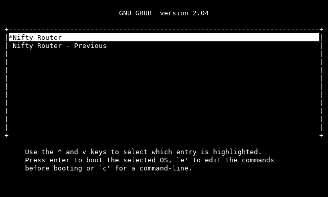 GRUB Menu on QEMU